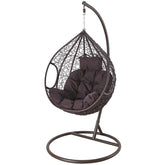 Fotoliu suspendat oval otel 95x63.5x197 cm ratan sintetic perne incluse maxim 130 kg